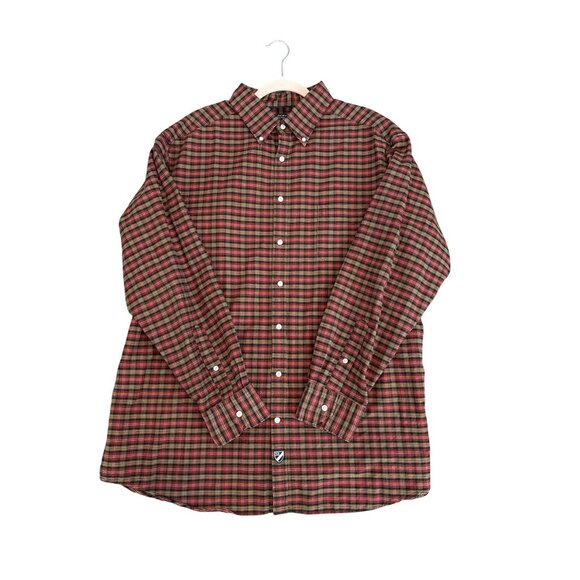Cremeux Classics Men's Button-Up Plaid Long Sleeve Cotton Shirt Size 2XB - Picture 3 of 9